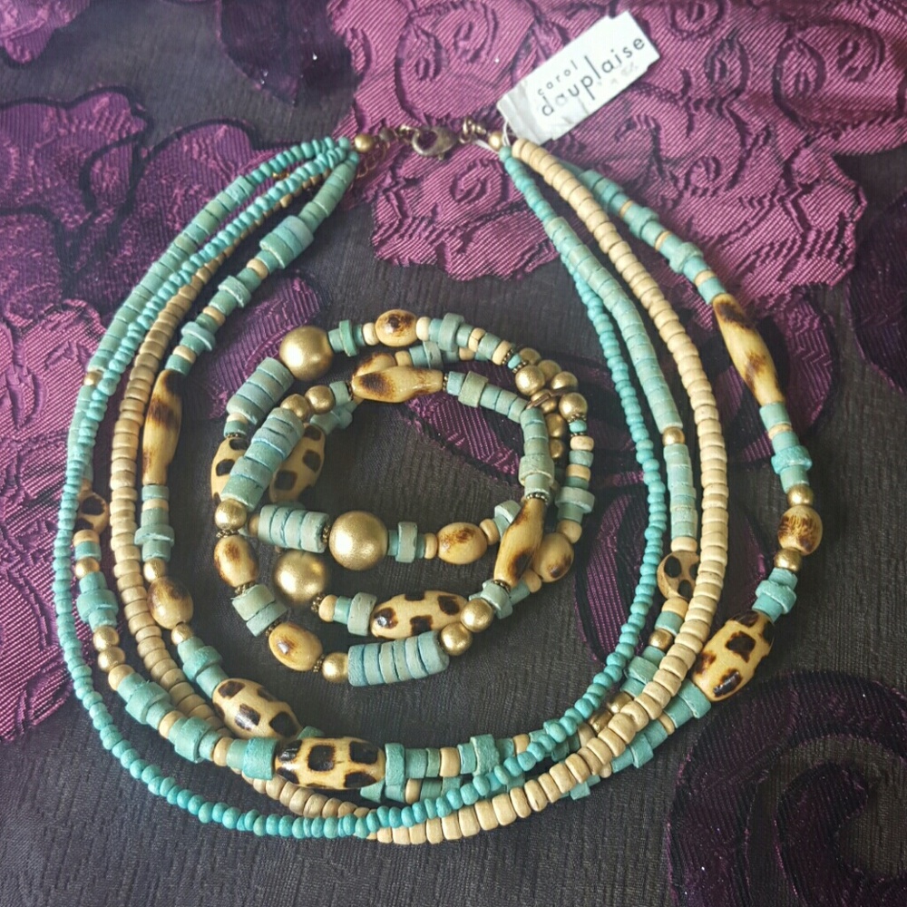 Carol Dauplaise necklace and bracelet